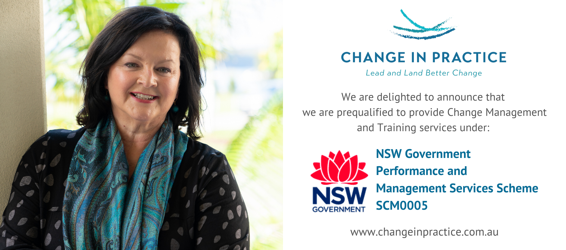 Change in Practice is prequalified for NSW Government Performance and Management Services Scheme SCM0005